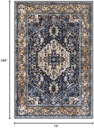 KOZYFLY Boho Area Rug 6x9 Ft Thin Rugs - Image 2