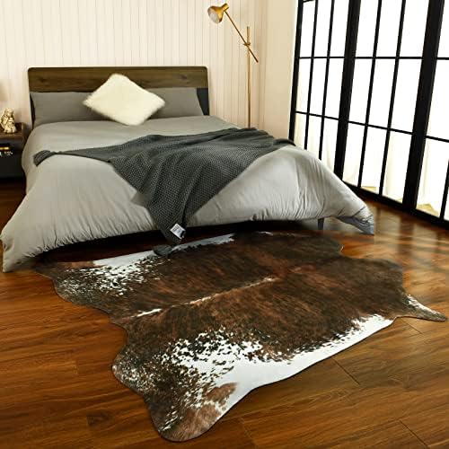 BENRON Faux Cowhide Rug, Cow Print Rug - Image 6