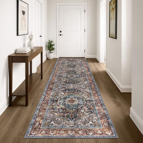 KOZYFLY Area Rug 3x10 Ft Washable Boho Runner Rug by KOZYFLY