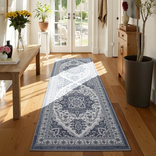 UKISS Washable Runner Rug ，2x6 Non-Slip Soft Boho Vintage Hallway Runner Rugs， by Unknown