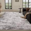 5x7 Black Gray Washable Area Rug by Unknown