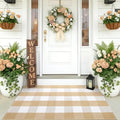OLANLY Fall Door Mat, Buffalo Plaid Rug by OLANLY