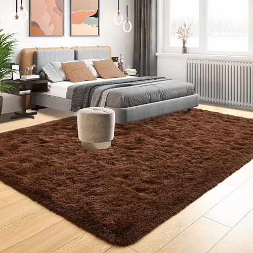 Tepook 5x8 Brown Area Rugs for Living Room Bedroom - Image 2