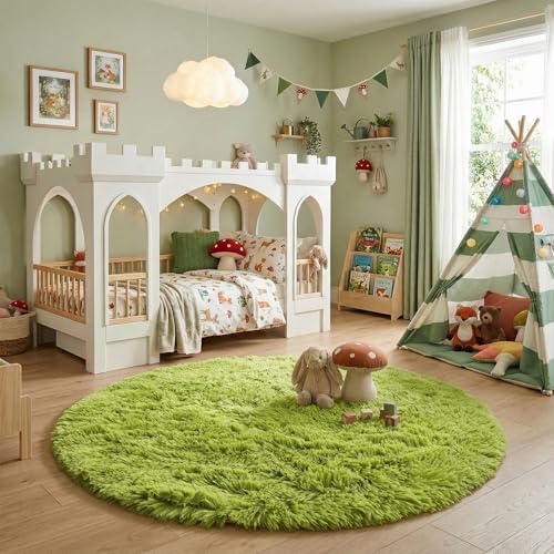 Amdrebio Grass Green Round Rug 4Ft - Image 5