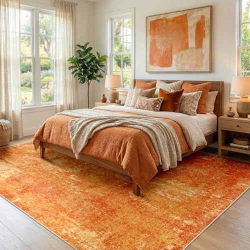 RELEANY Washable 9'x12' Abstract Area Rug - Image 2