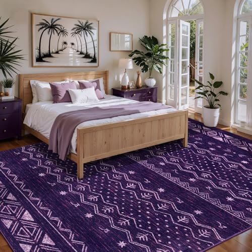 SERISSA 5x7 Washable Non-Slip Boho Area Rug - Image 2