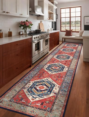SERISSA 2'6"x14' Washable Non Slip Boho Runner Rug - Image 2