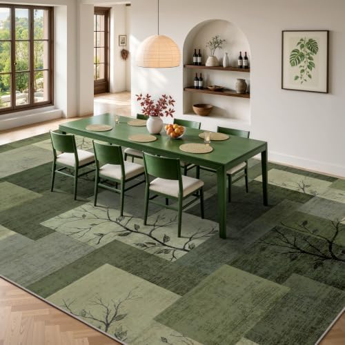Large Area Rugs for Living Room, Modern Geometric Patchwork Carpet Non-Slip - Image 4