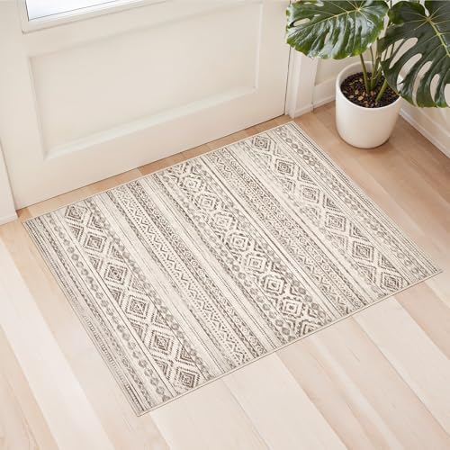 cotiled Washable 2x3 Entryway Rugs: Boho Moroccan Soft Small Rug by COTILED