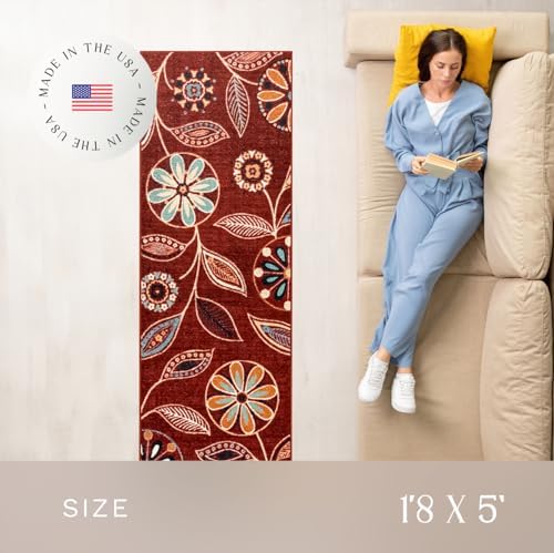 Maples Rugs Reggie Bohemian Floral Print Runner Rug - Image 3