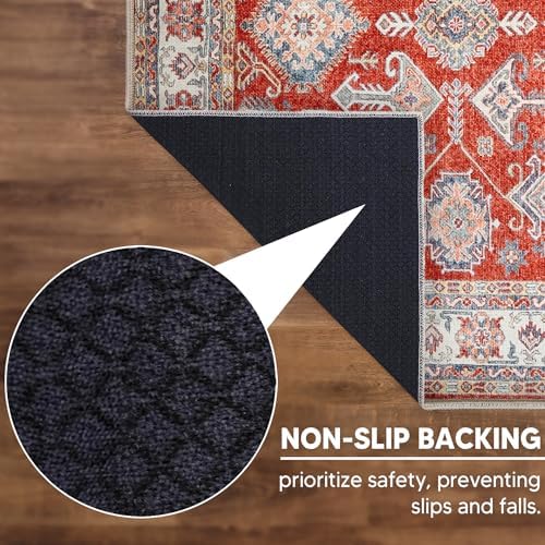 Keen Home Design Vintage Washable Entryway Rug, Non-Slip Low Pile - Image 5