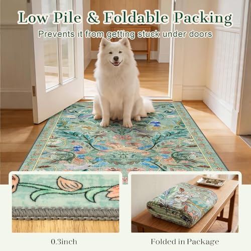 nesrt 2.6'x 8' Bird Runners for Hallway Kitchen Rug Non Slip, Long Washable - Image 6
