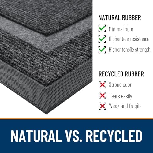 OLANLY Front Door Mat Outside 59x30, All-Season Heavy-Duty Rubber Doormat - Image 4