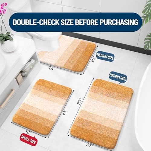 OLANLY Bathroom Runner Rug 59x24, Extra Soft Absorbent Microfiber Bath Rugs - Image 2