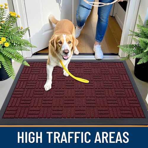 OLANLY Front Door Mat Outside Entrance 33x21, Heavy-Duty Rubber Doormat - Image 6
