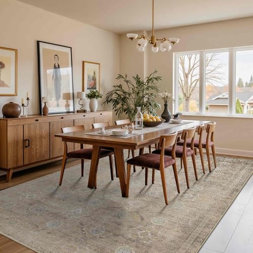 Rugxara Beige 6x9 Area Rugs Washable Rug - Image 3