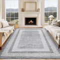 GarveeHome 10x13 Large Washable Area Rug Grey Non Slip Non Shedding Carpet by GarveeHome