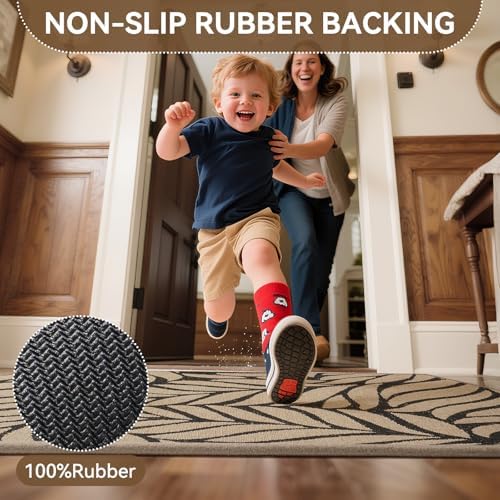 Door Mat Indoor Outside Entrance Dirt Resistant Brown 17"x30" - Image 6