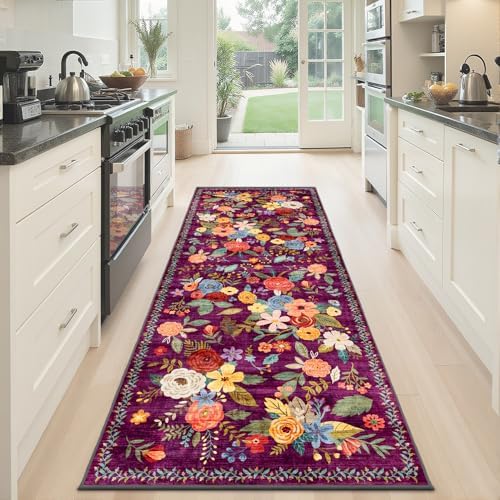 Purple Hallway Runner Rug 2x6 for Kitchen Bathroom - Image 6