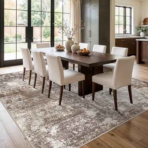 9x9 Square Living Room Area Rug Washable Non-Slip - Image 4