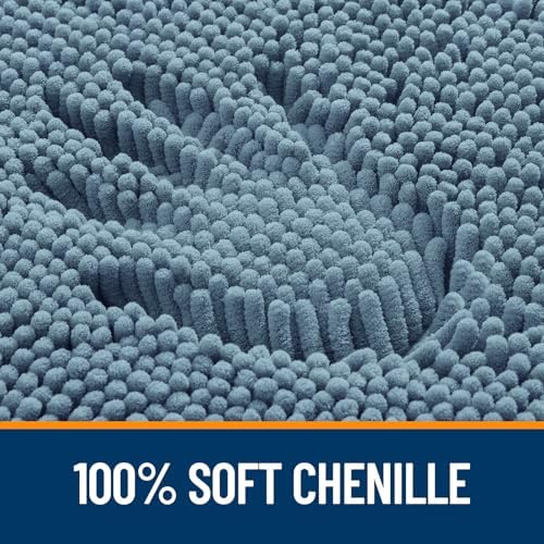 OLANLY Small Bathroom Rugs 30x18, Extra Soft Absorbent Chenille Bath Rugs - Image 4