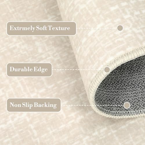 Garvee Modern 5x7 Living Room Rug Solid Color Washable Area Rugs - Image 6