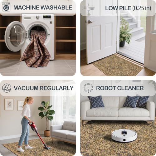 Washable 2' x 6' Runners for Hallways Soft Carpet - Image 4