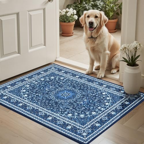 Lessymo 2 x 3 Entryway Rug, Machine Washable Boho Bedroom Rug - Image 2