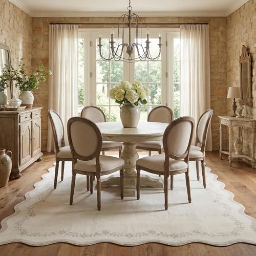 GarveeHome 6x9 Scalloped Area Rug Soft Washable Rug - Image 4