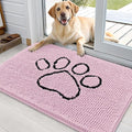 OLANLY Dog Door Mat for Muddy Paws 36x24, Paw Print Design Chenille Mud Mat by OLANLY