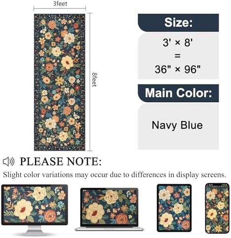 DUKINO 3x8 Kitchen Runner Rug, Washable Rug - Image 2