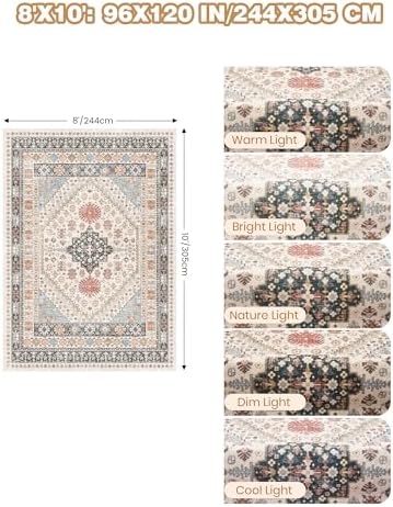 Washable Rugs 8x10 Area Rugs for Living Room - Image 2