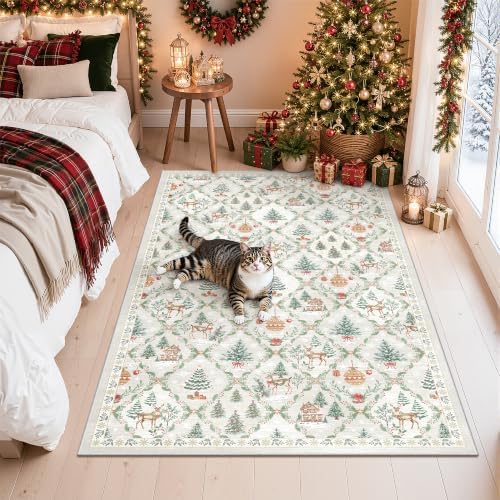 3x5 Christmas Non-Slip Area Rug - Image 3