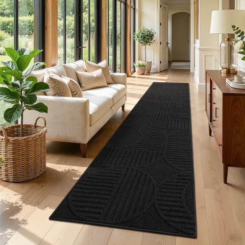 Findosom Hallway Runner Rug 2x10 Geometric High-Low Textured Runner - Image 6