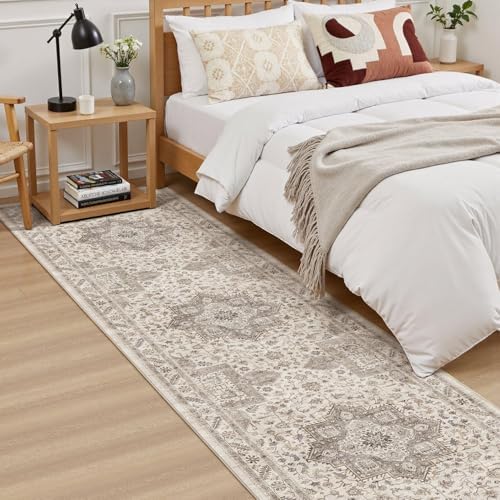 cotiled 2x6 Hallway Runner Rug for Entryway, Non-Slip Vintage, Light Brown - Image 4