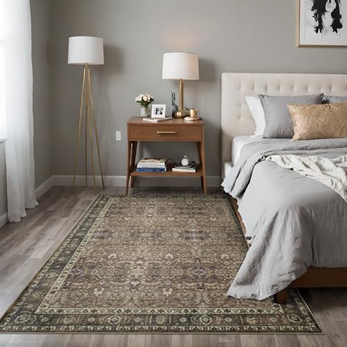 9x12 Vintage Washable Area Rug - Image 4