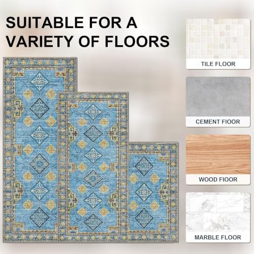 Kitchen Rugs Sets of 3 Non Slip Washable Kitchen Mats - Image 4