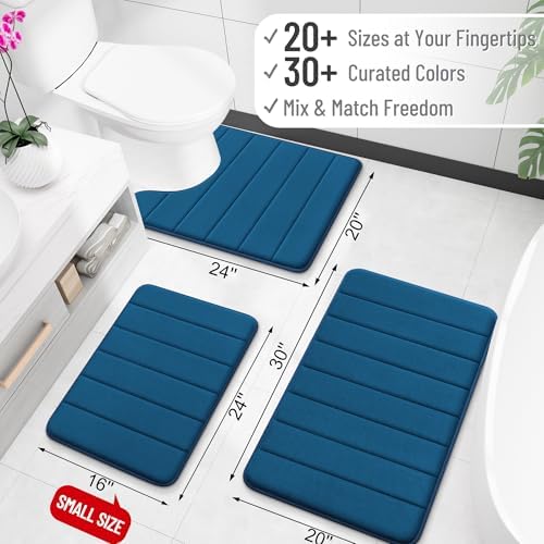 OLANLY Memory Foam Large Bath Mat 40x24, Super Soft Absorbent Bathroom Rugs - Image 2
