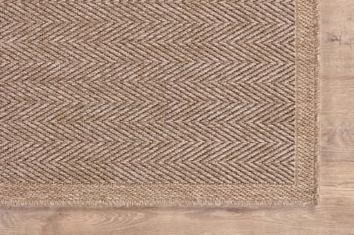 CAMILSON Easy Jute Rug 8x10, Indoor Outdoor Natural Color Fiber Area Rugs - Image 5