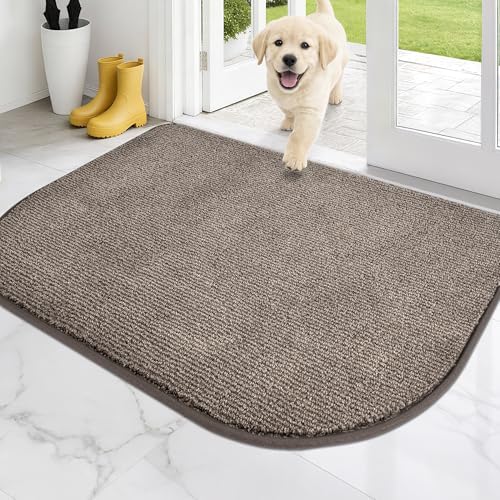 PURRUGS Dirt Trapping Door Mat, Heathered Beige by PURRUGS