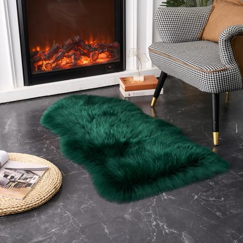 EasyJoy Ultra Soft Fluffy Shaggy Area Rug Faux Fur Rug Chair Cover Seat Pad - Image 2