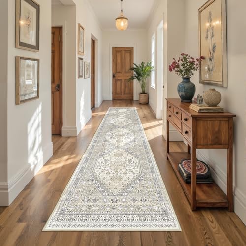 2.5x10 Kitchen Runner Rug Non Slip Vintage Washable Rugs - Image 5