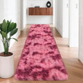 Tie-Dyed Red 2x8 Machine Washable Runner Rugs by JiaoBaba