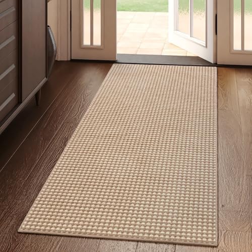 YDKGL Entryway Runner Rug Indoor Door Mat Non Slip Washable Brown 2x4 ft by YDKGL