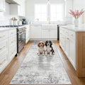 RUUGME 3x10 Washable Runner Rug: Abstract Durable Kitchen Runners Non-Slip by RUUGME