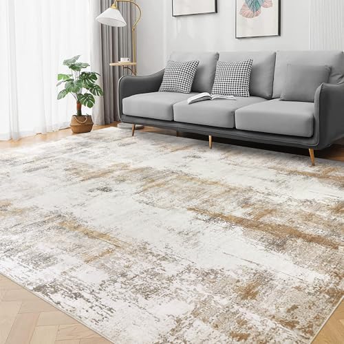 famibay Washable Area Rug 6x9 Modern Living Room Rugs Low Pile Neutral Area Rug by Famibay