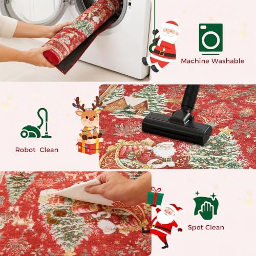 Christmas Kitchen Rugs 2x6 Runner Rug Washable Rugs - Image 6