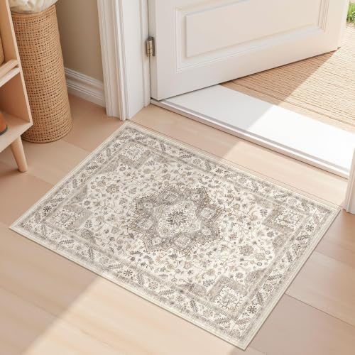 cotiled 2x3 Area Rug for Living Room, Traditional, Light Brown by COTILED