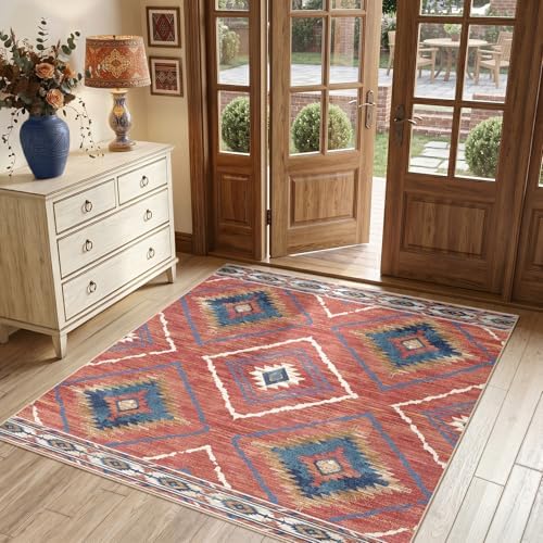 BESTSWEETIE 6ft-Square Washable Area Rug by BESTSWEETIE