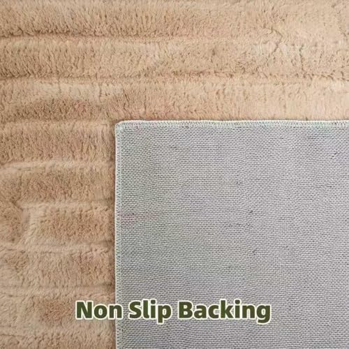 Brown Solid Area Rug 10x14, Washable Non Slip Rugs - Image 7